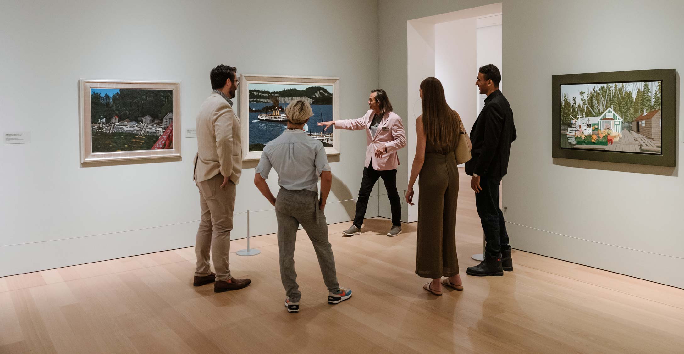 tour guide at an art museum