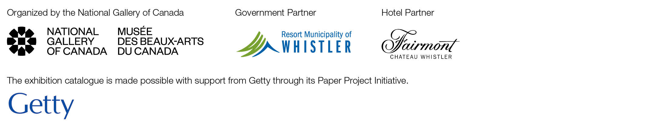 Sponsor block for website including Fairmont
